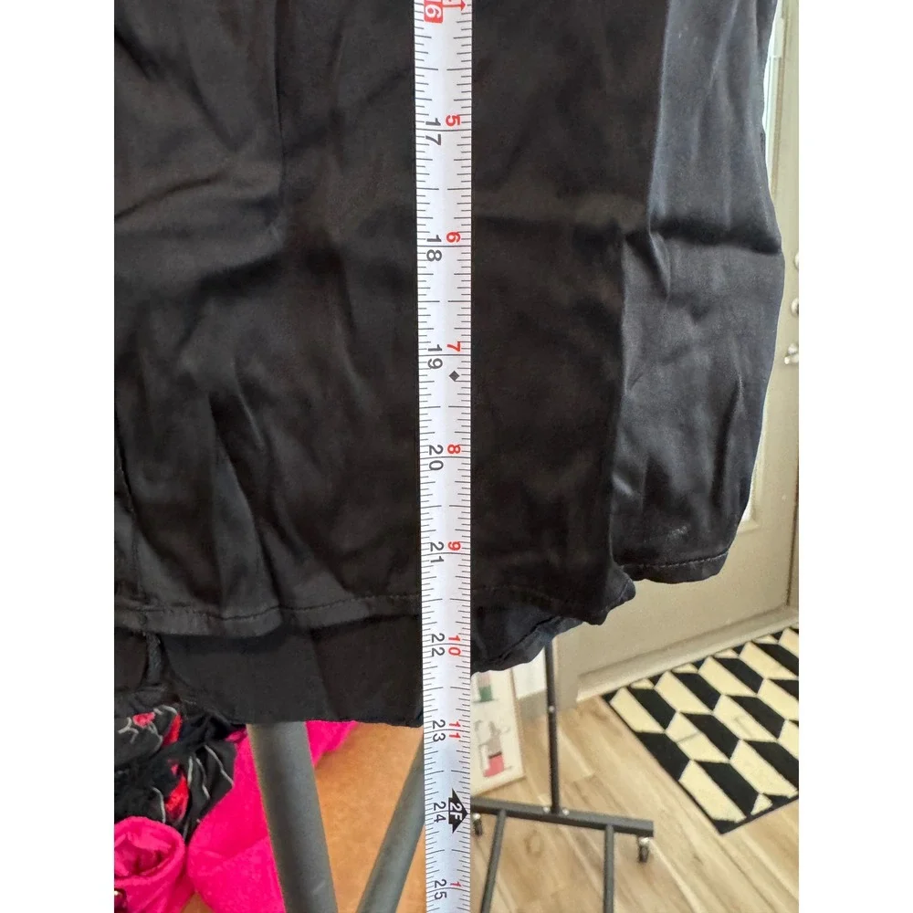 Souvenir Clubbing Black Sleeveless‎ Top Frayed Trim Detail Size S E1 - Picture 8 of 8